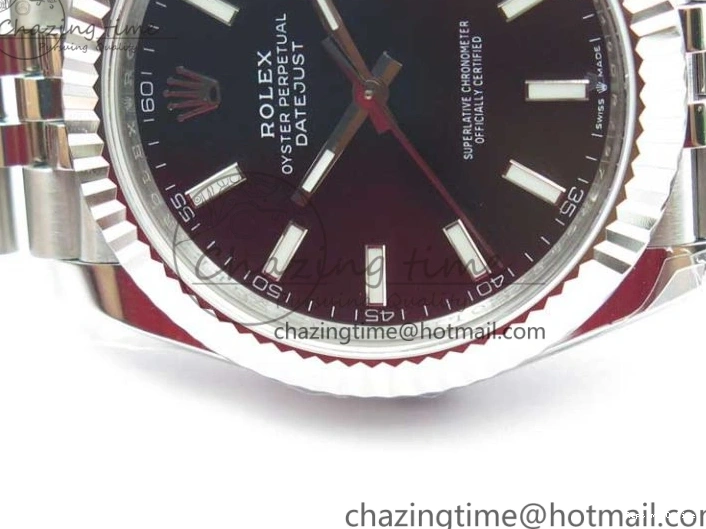 1229 DateJust 41MM 126334 904L SS VRF 1:1 Best Edition Black Dial Stick Markers on SS Jubilee Bracelet A Trendy 2901